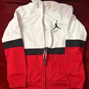 Jordan Kids' Red and White Hoodie